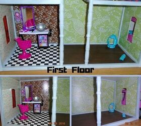 dollhouse remodel, crafts, painted furniture