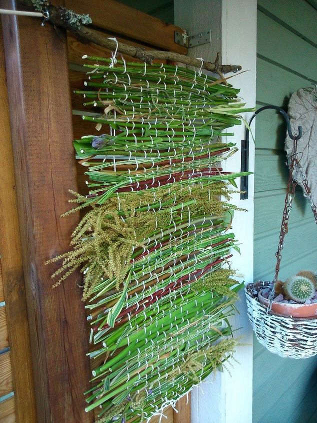 outdoor weaving, crafts, gardening, how to, window treatments