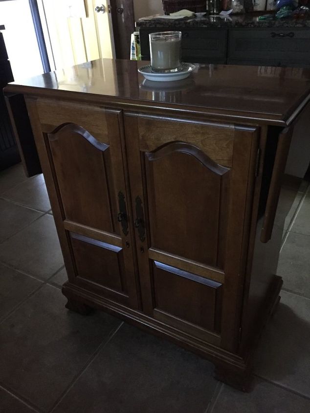 q how do i refinish to use as a kitchen island, kitchen island, painted furniture, painting wood furniture, repurpose furniture, repurposing upcycling