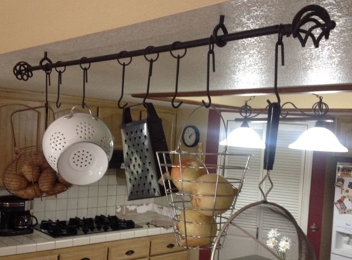 Make a Pot Rack Using a Drapery Rod. | Hometalk