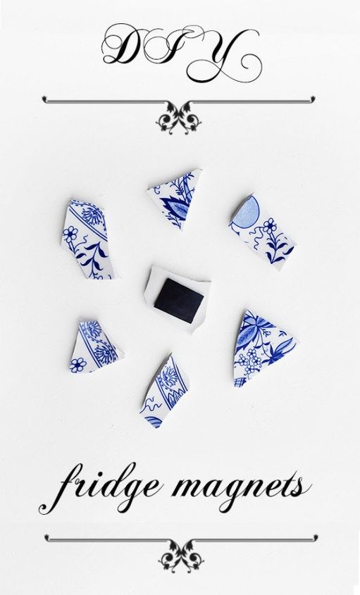 s 11 ways to make expensive looking home decor with a bowl, home decor, Upcycle an old plate into pretty magnets