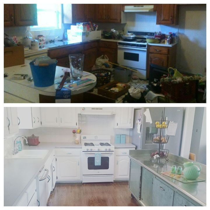 total kitchen transformation with a bit of retro history , home improvement, kitchen cabinets, kitchen design, kitchen island