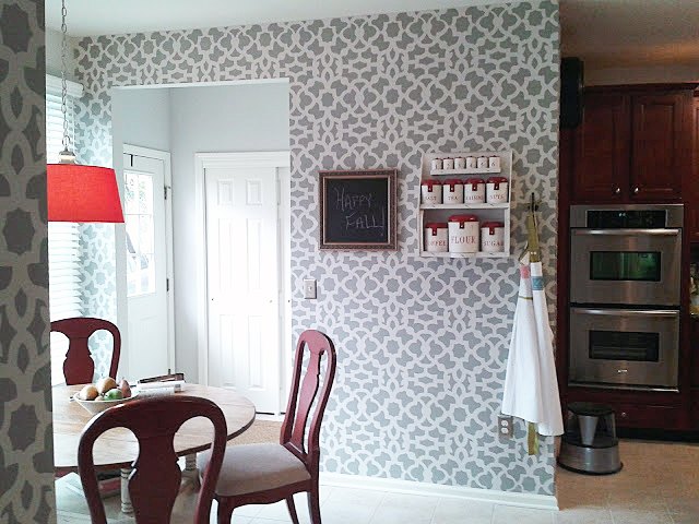 moroccan stencils can add spice to a breakfast nook, painting