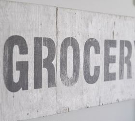 diy a vintage grocery sign, crafts