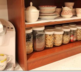 easy inexpensive mason jar makeover white lids , crafts, mason jars, organizing