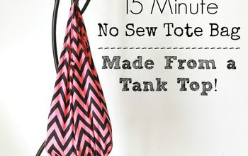 15 Minute No Sew Tote Bag - Made From a Tank Top!