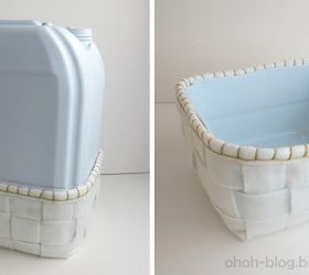 turn a bleach bottle into a storage basket, crafts, organizing, repurposing upcycling, storage ideas