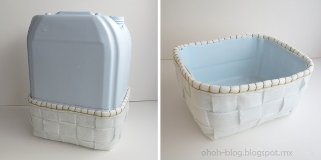 turn a bleach bottle into a storage basket, crafts, organizing, repurposing upcycling, storage ideas