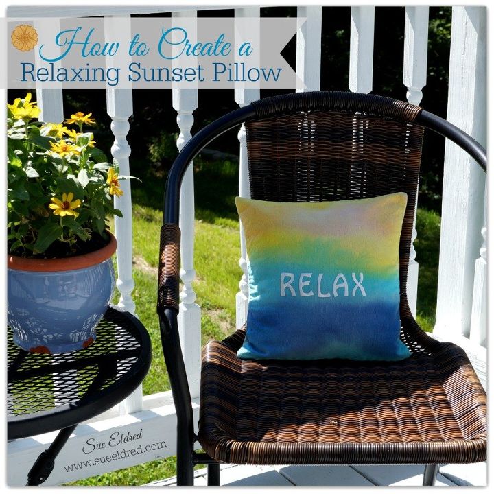 how to create a relaxing sunset pillow, crafts, how to