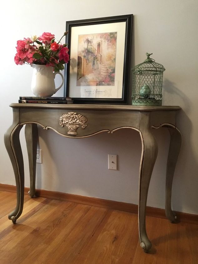 restyled bombay console table, painted furniture