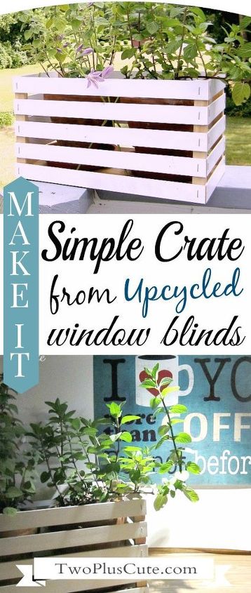 wooden crates from old window blinds