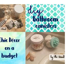 diy bathroom canisters, bathroom ideas, organizing
