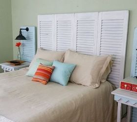 13 homemade wall sconces that double as wall decor, Use faded window shutters as a base