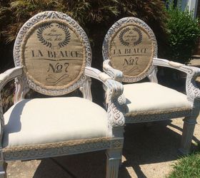Upholstering French Provincial Style Chairs.  Sharing the Process