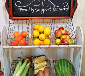 blanket rack to farmhouse vegetable stand, kitchen cabinets, kitchen design, organizing