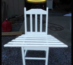 tree bench made from kitchen chairs, diy, outdoor furniture, repurposing upcycling, woodworking projects, Yeah Pretty sure it was the heat