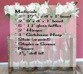 diy recycled bottles wood centerpiece, crafts, how to
