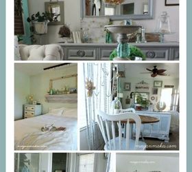 cottage style home furnished with vintage and thrifted finds, home decor, wall decor