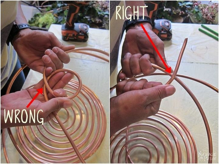 coiled copper wind chimes, crafts, how to, outdoor living
