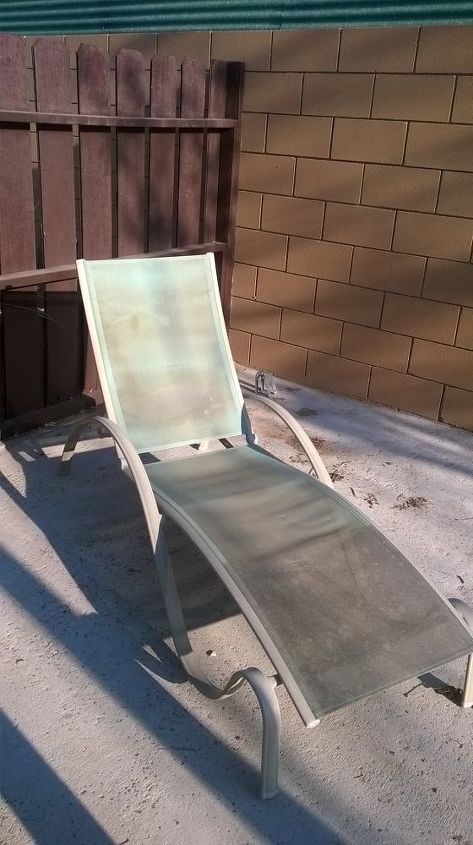 sun damaged exterior lounge chairs, Lounge chair