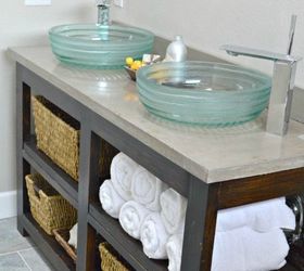 11 ways to transform your bathroom vanity without replacing it, Take the cabinets off for open shelving