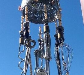 kitchen chic wind chime, crafts, repurposing upcycling