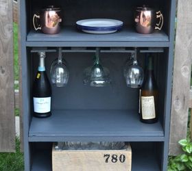 how to turn a curbside dresser into a bar, how to, painted furniture, repurposing upcycling