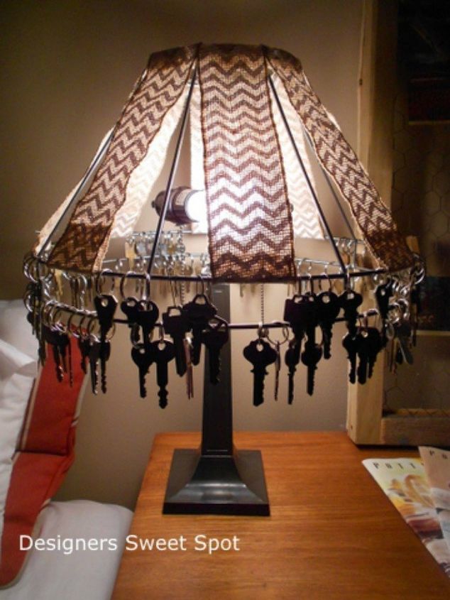 s 11 genius things people do with their old keys, home decor, They create a unique lampshade with them