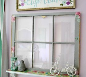 upcycled window shelf, bedroom ideas, decoupage, repurposing upcycling, shelving ideas, windows