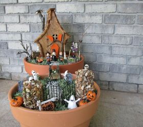 halloween fairy house made from a bird house , crafts, halloween decorations, seasonal holiday decor