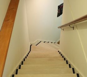 surprise stair risers a birch forest, how to, painting, stairs, The stairs as seen from above
