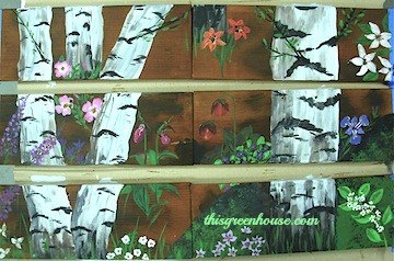 surprise stair risers a birch forest, how to, painting, stairs