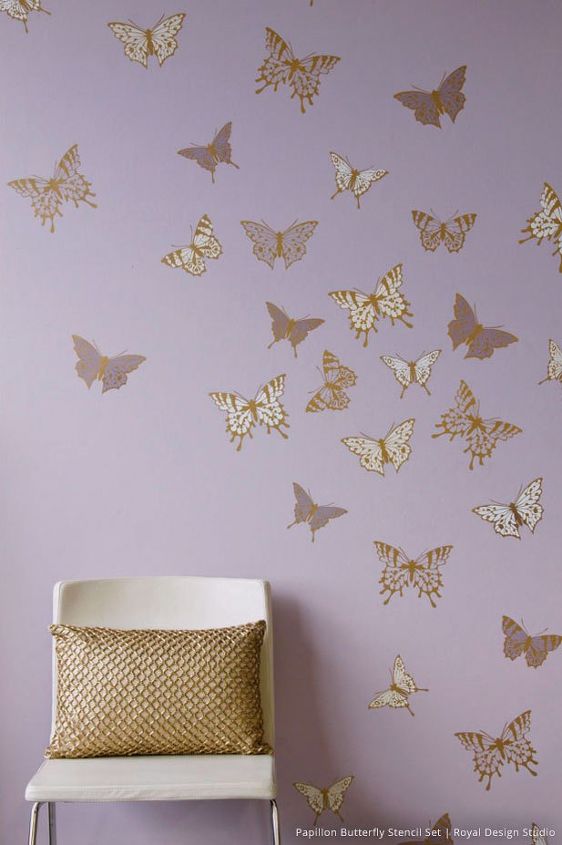 soar into style how to stencil butterfly wall art, bedroom ideas, how to, painting, wall decor