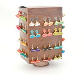 diy rotating jewelry storage using cereal box paper towel tube, crafts, how to, organizing, repurposing upcycling