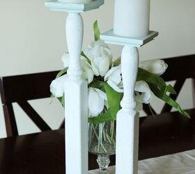 DIY Tall Candlesticks Made From a Baluster!