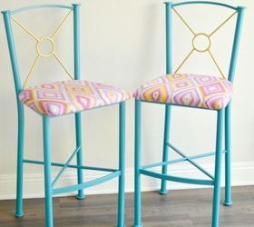 bar stool re makeover, how to, painted furniture, reupholster