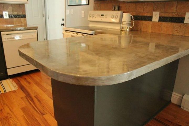 s 13 different ways to make your own concrete kitchen countertops, concrete masonry, countertops, kitchen design, Add a few layers of concrete