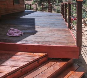 blending old into new wood deck stairs