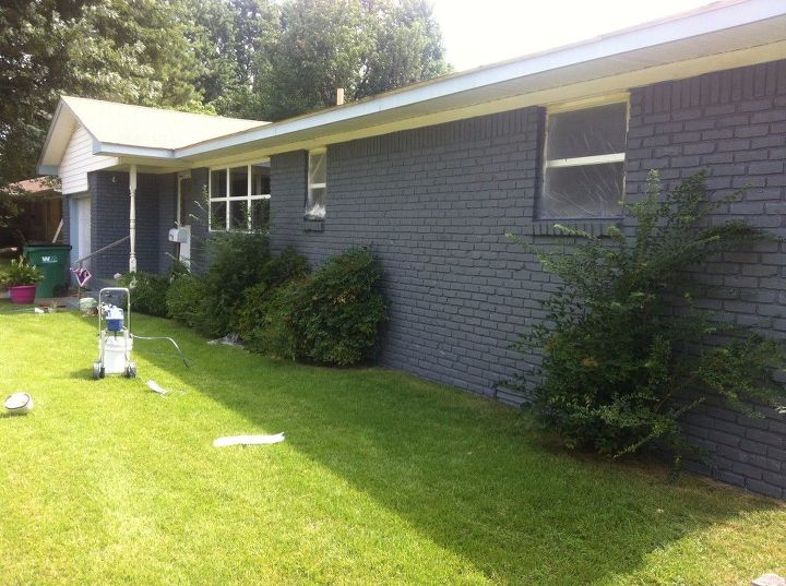 with just a can of paint a 1964 ranch house is completely changed , curb appeal, home improvement, landscape, painting