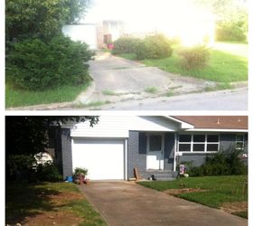 with just a can of paint a 1964 ranch house is completely changed , curb appeal, home improvement, landscape, painting