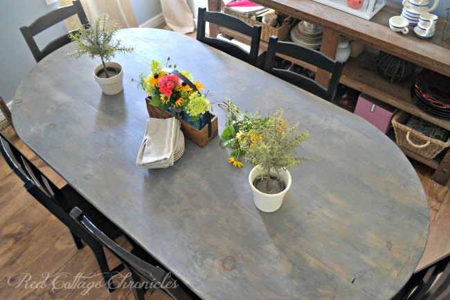 mesa de comedor de granja de bricolaje