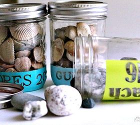 vacation keepsake mason jars, crafts, how to, mason jars, organizing, storage ideas