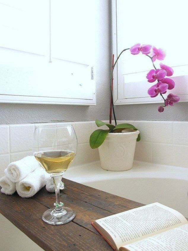 31 brilliant ways to upcycle transform and fix your bathtub, Build Your Own Bathtub Shelf