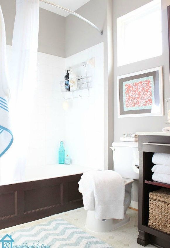 31 brilliant ways to upcycle transform and fix your bathtub, Cover Your Bathtub Side For A Glam Look