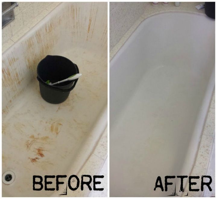 31 brilliant ways to upcycle transform and fix your bathtub, Make It Sparkling With Hydrogen Peroxide