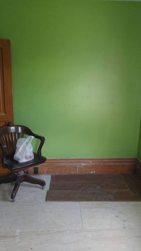 my office reno, chalk paint, crafts, hardwood floors, home office, painting, wall decor