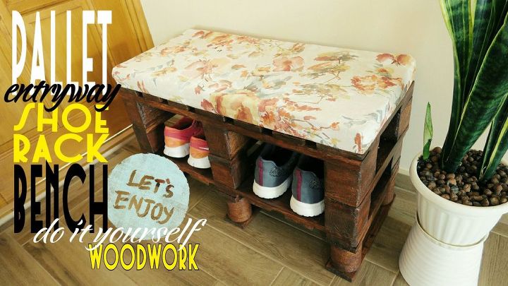 how you can do a pallet bench shoerack yourself, how to, outdoor furniture, pallet, repurposing upcycling, woodworking projects