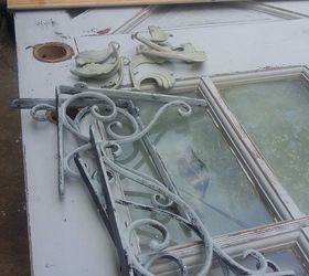 recycle 1 old chandelier 1 old door to this , doors, how to, lighting, painting, repurposing upcycling
