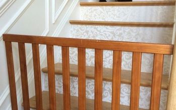 Stairway Gate Made From A Child's Crib!!