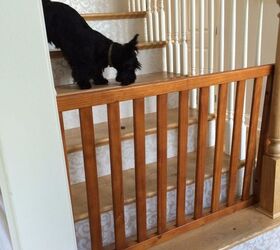 stairway gate made from a child s crib